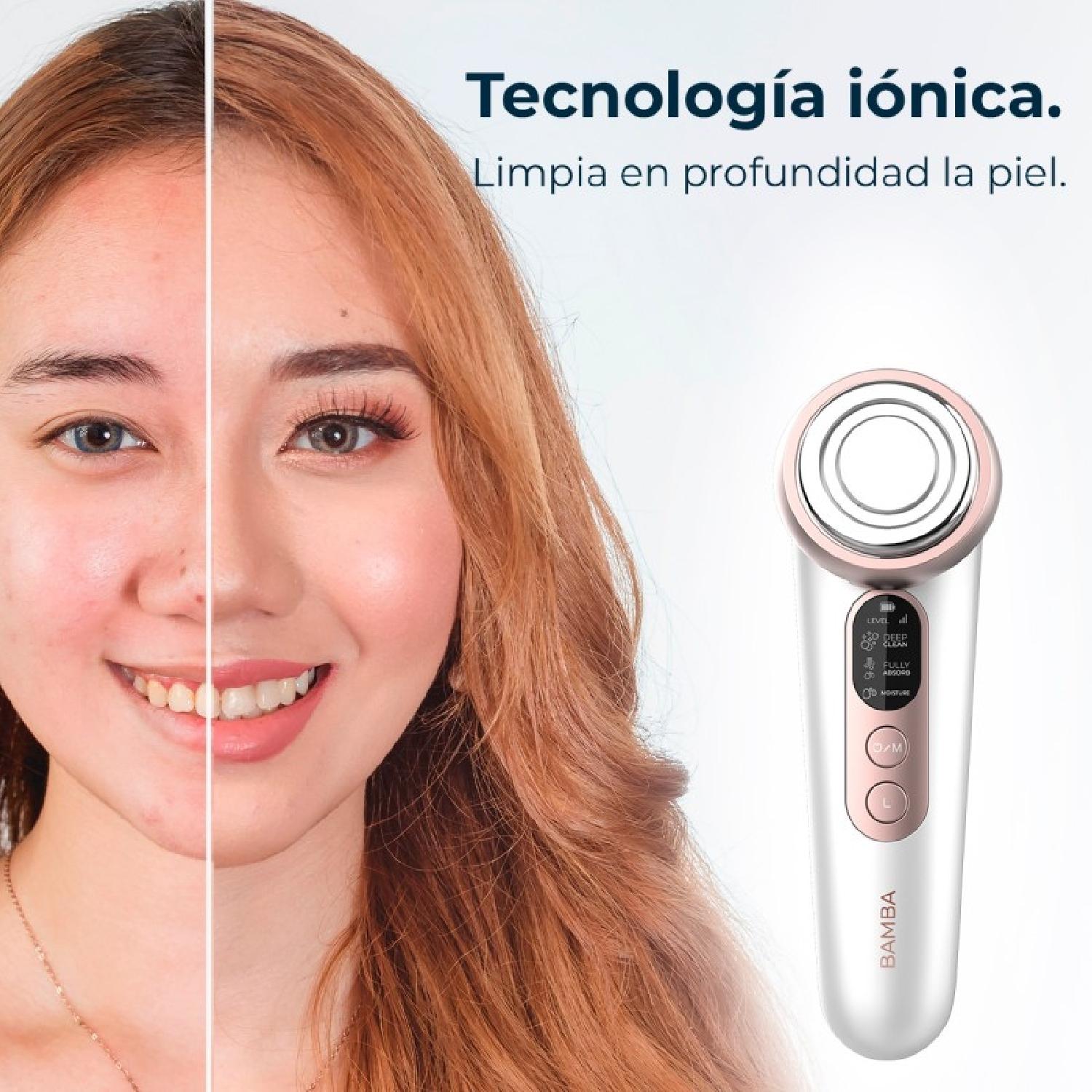 Masajeador facial Bamba FaceCare LightSonic, 3 Modos, Tecnología Iónica, Tecnolo