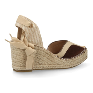 Sandalia de Mujer, Estilo Valenciana de Yute, Diseño Moderno, Detalles en la Pala