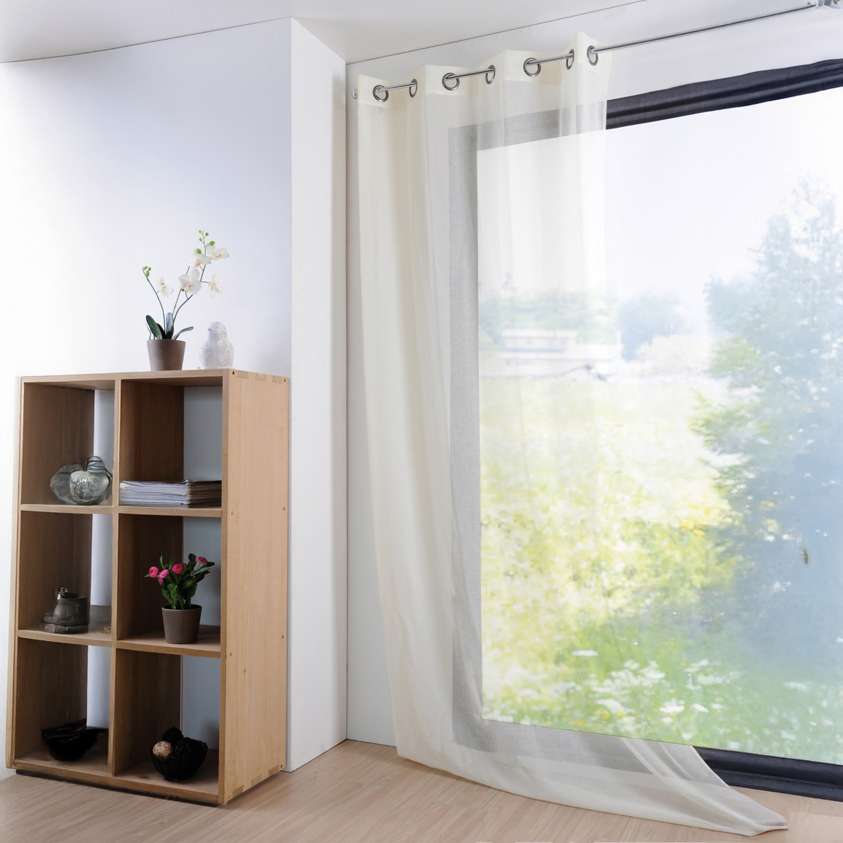 Voilage uni et léger - Ecru