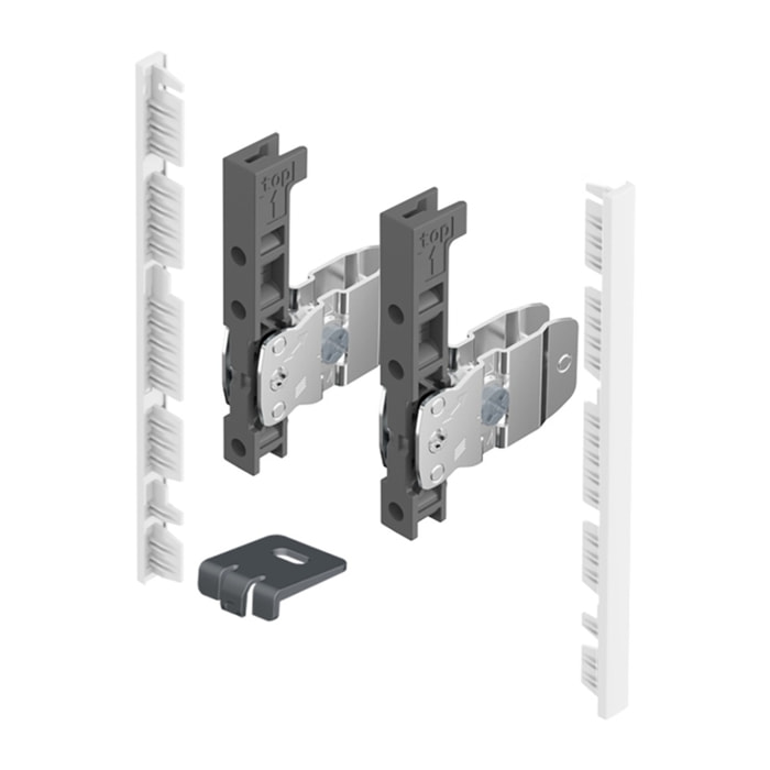 AvanTech YOU Kit de raccords pour la façade intérieure à recouper - Hauteur 139 mm - Blanc - HETTICH - 9257616