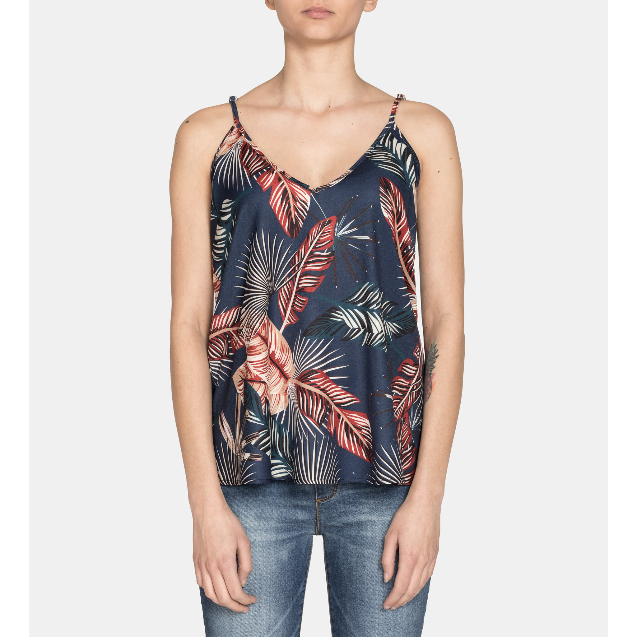 CANOTTA IN POLIESTERE STAMPATO. Vestibilità regolare.