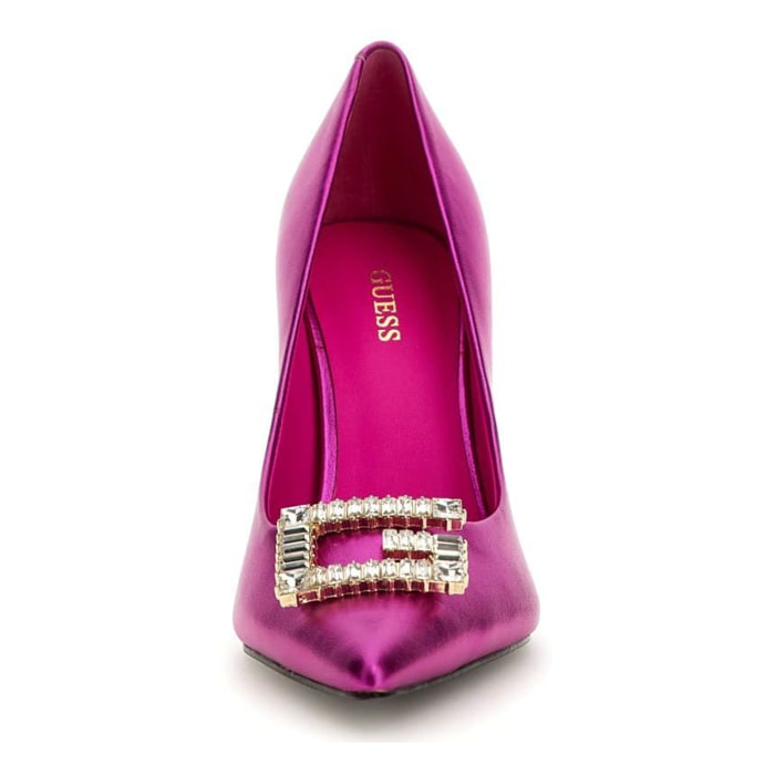 GUESS - Escarpins Scandel - cuir - fuchsia - talon : 10 cm