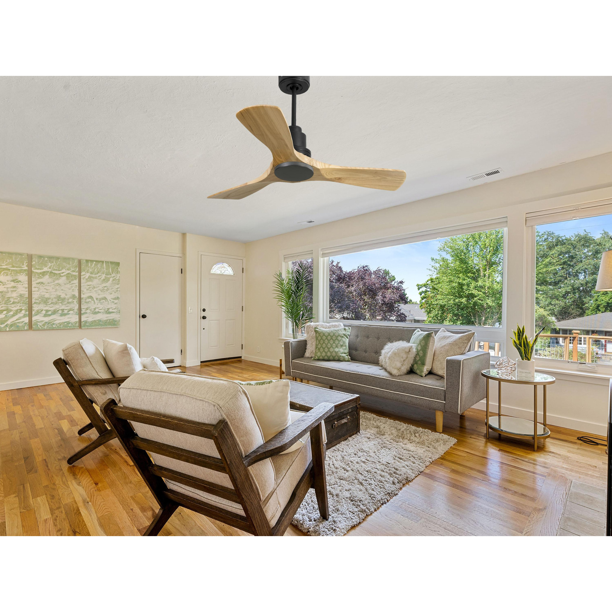 Ventilador de techo Reversible Termostato Wifi Motor DC Techos Inclinados Mando a Distancia Hypersilence Memoria RarotongaD106C0467218 PURLINE