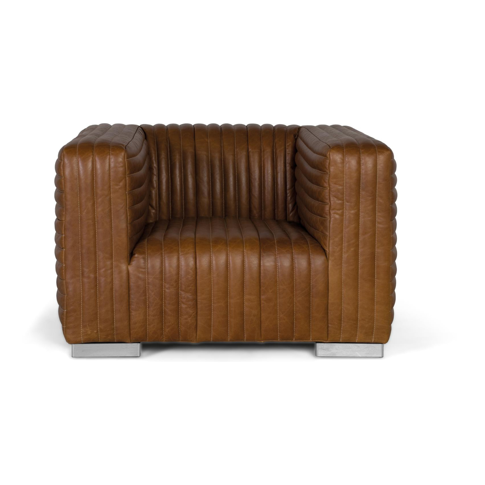 Sillón de Cuero 103 Cm Estilo Contemporáneo Moderno