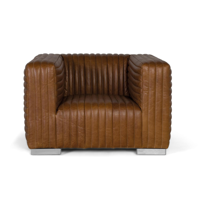 Sillón de Cuero 103 Cm Estilo Contemporáneo Moderno