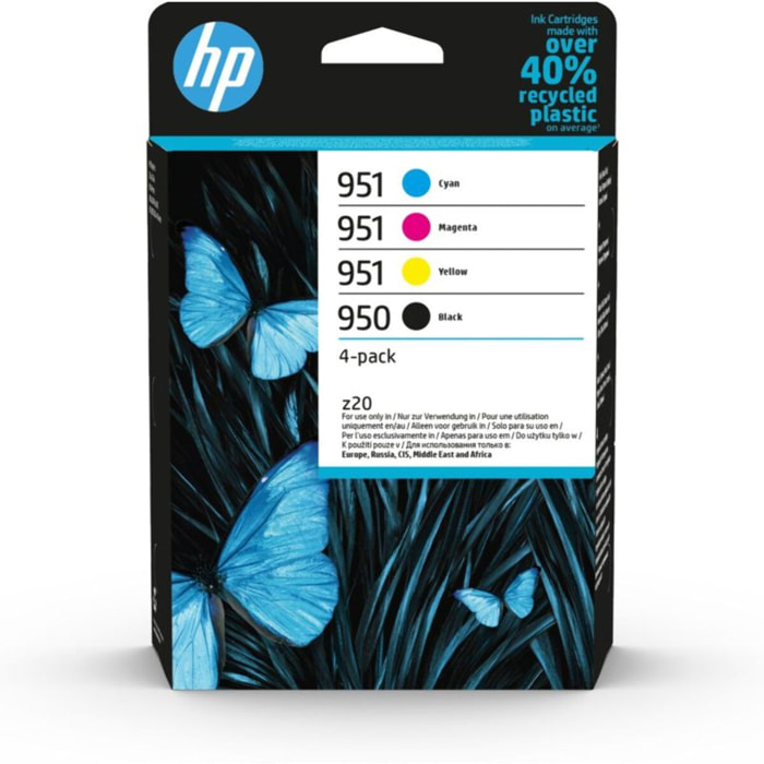 Cartouche d'encre HP Pack Multipack 4 Originales (950 Noire + 951 Couleurs) - CN049AE