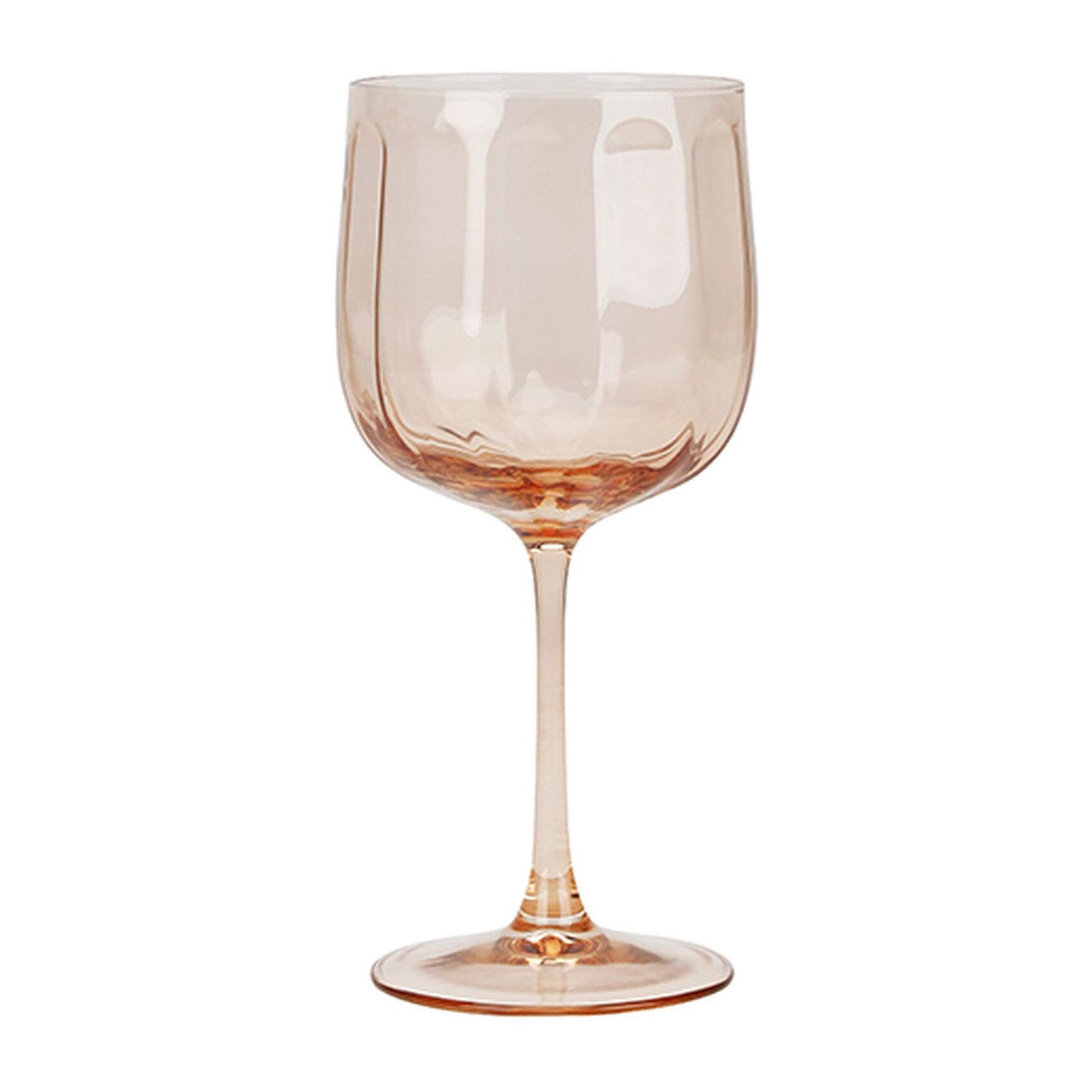 Lot de 4 verres à pied en verre 49cl rose RIVIERA