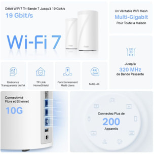 Système Wifi Mesh TP-LINK Deco BE85 WIFI 7 Mesh(1-pack)
