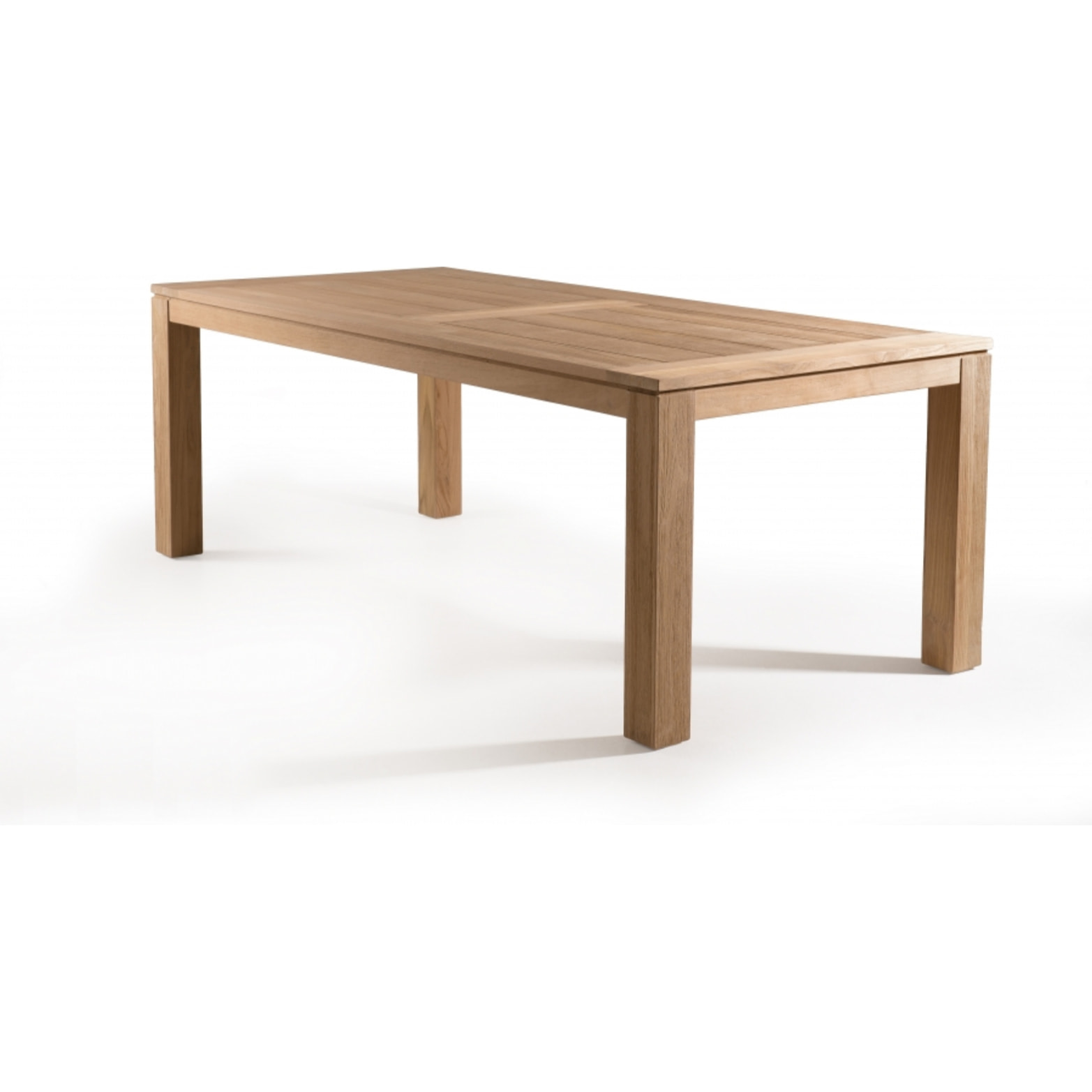 HALICE - Table de jardin 6/8 personnes - DENVER 220 x 100 cm en bois Teck