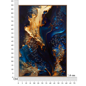 STAMPA SU TELA LACCATA C/CORNICE ANDROMEDA -A- CM 60X4X90