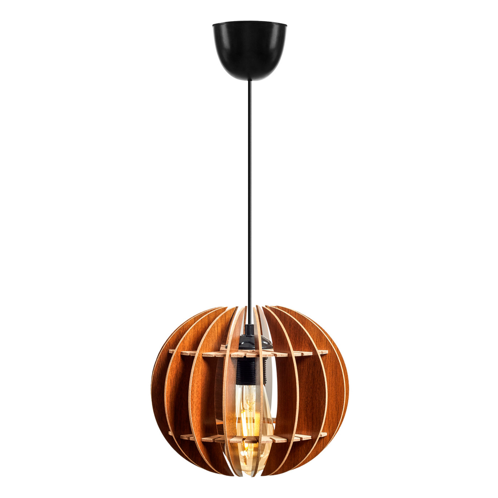 Lámpara de techo 60 cm. nogal, tipo E 27 Max 45 - 60 W