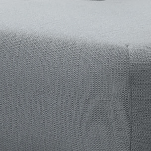 NALA - Canapé d'angle gauche convertible 4 places en tissu gris clair