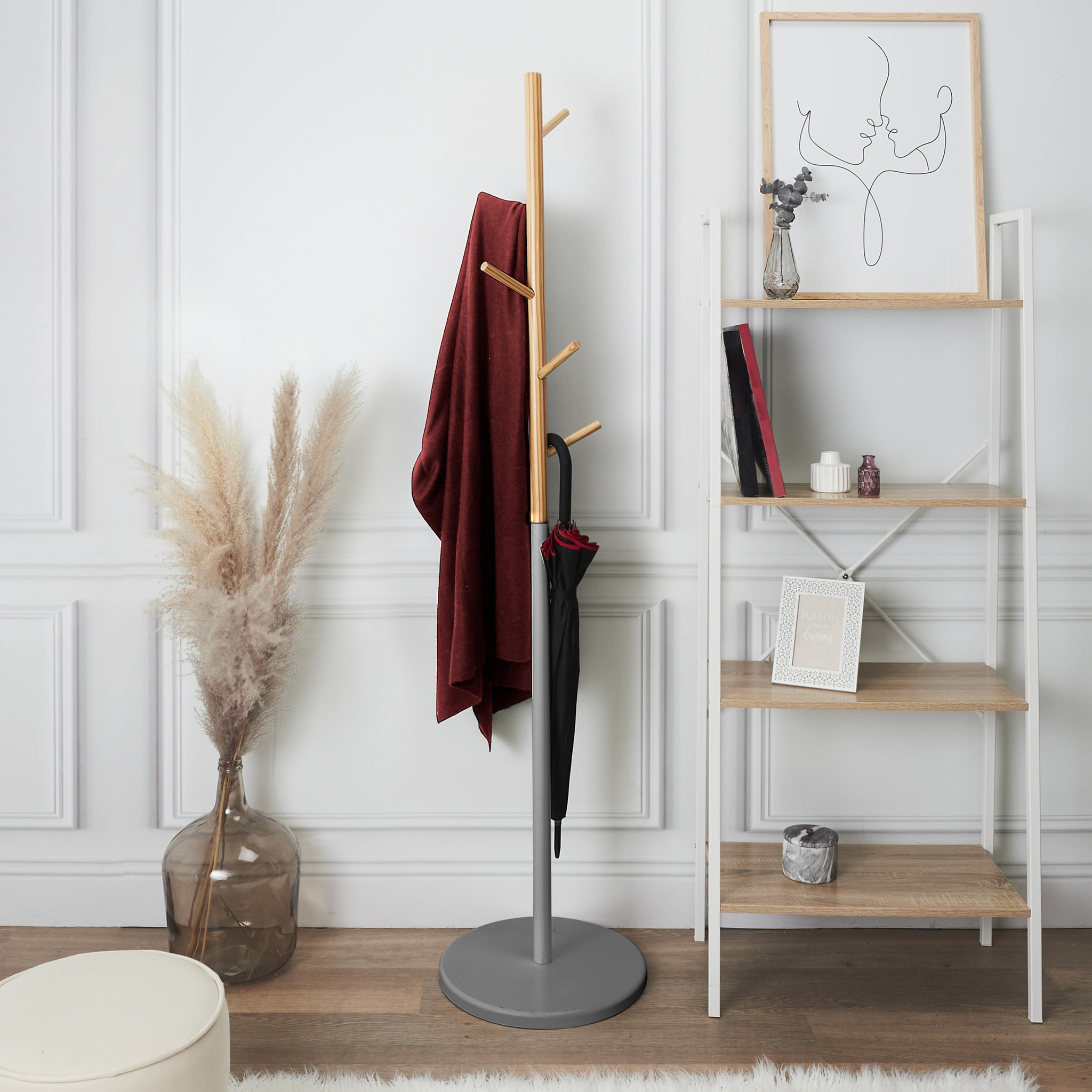 Portemanteau Miko Gris 180cm