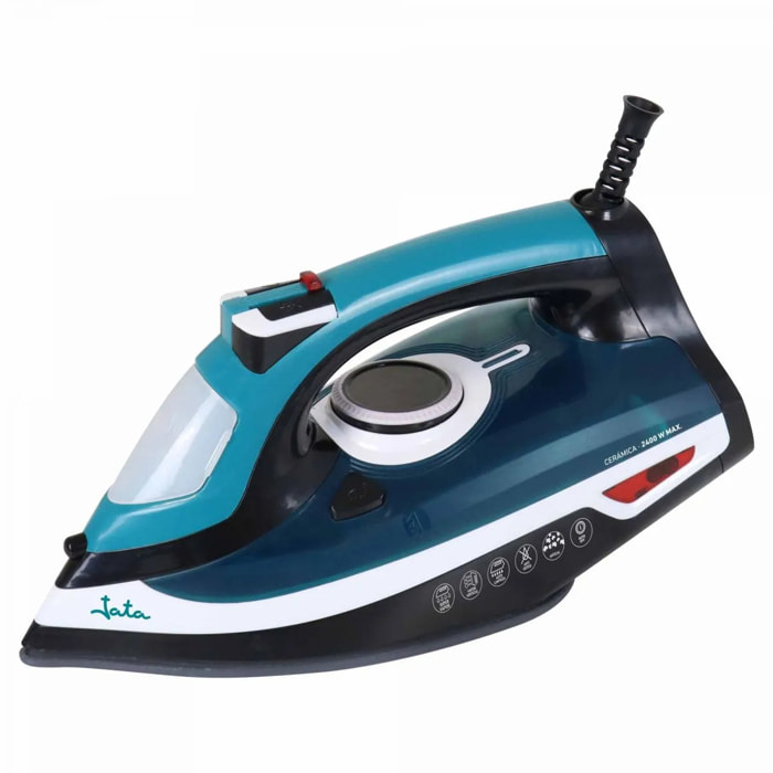 Plancha de vapor JATA JEPL1221 con suela cerámica. Vapor vertical. Antical. 2400 W