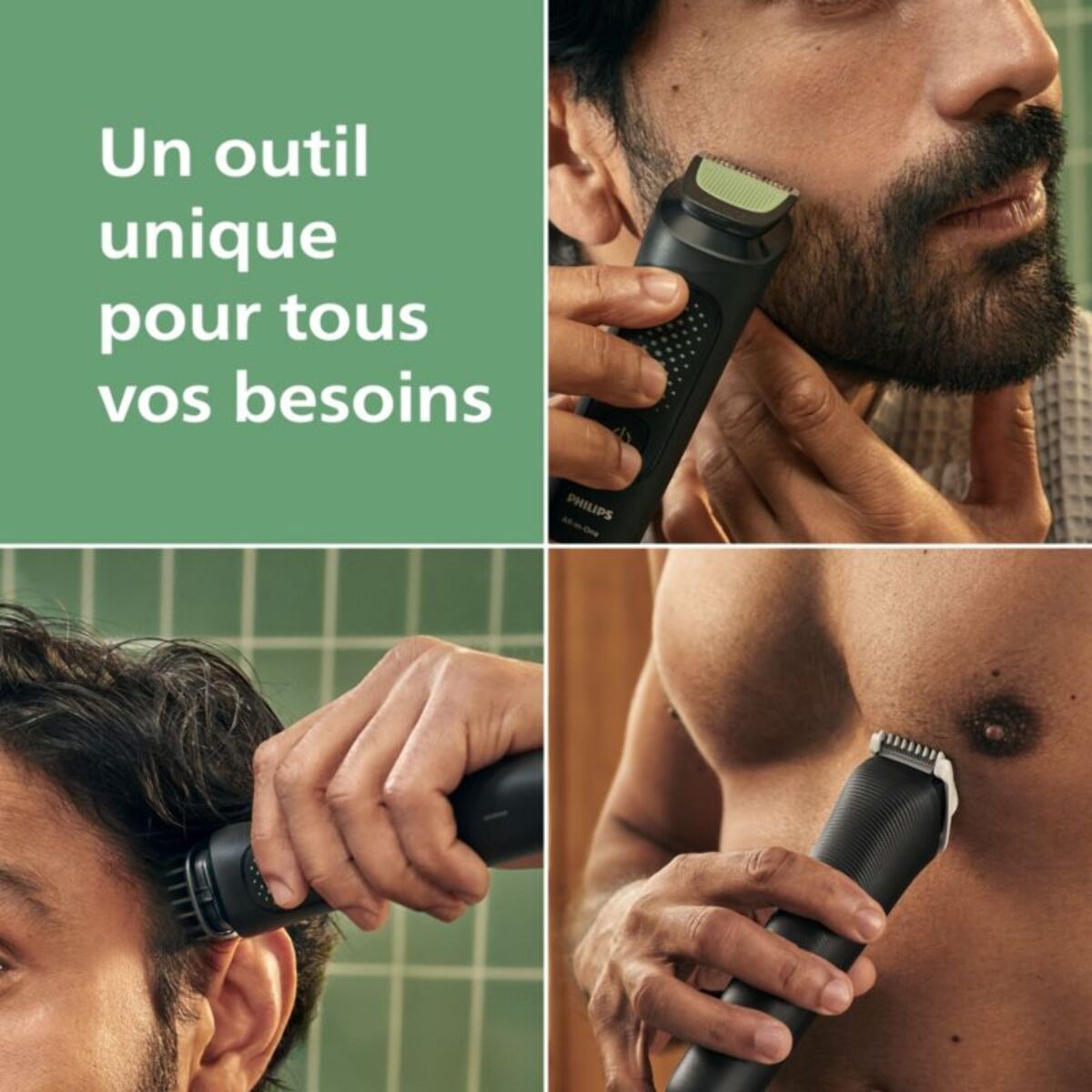 Tondeuse multi usages PHILIPS MG3945/15 Series 3000, 10 hauteurs de coupe, précision 1 mm, autonomie 90 mn