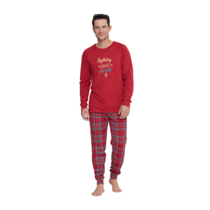 Pigiama uomo winter holiday in caldo cotone girocollo Noidinotte