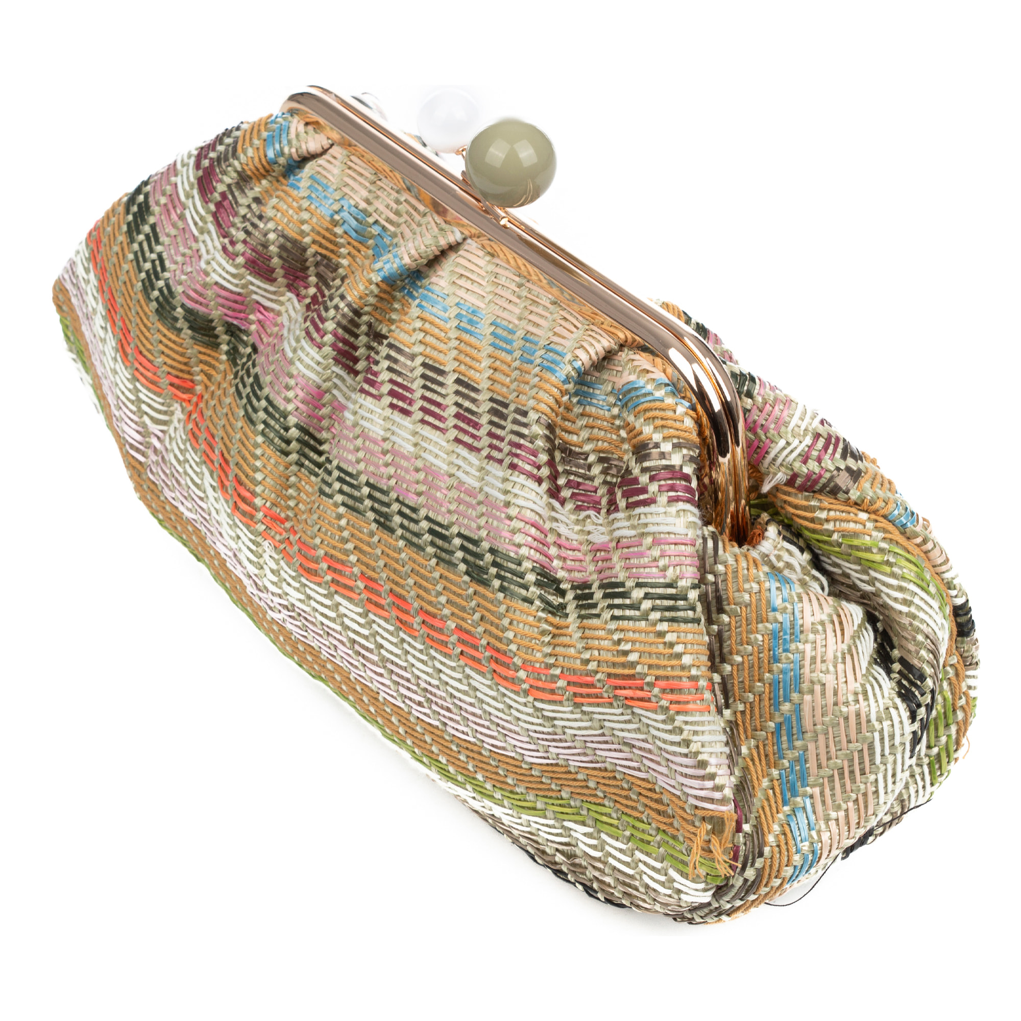 Boesio Bolso bandolera Mujer. Fabricado en rafia sintética entrelazada.