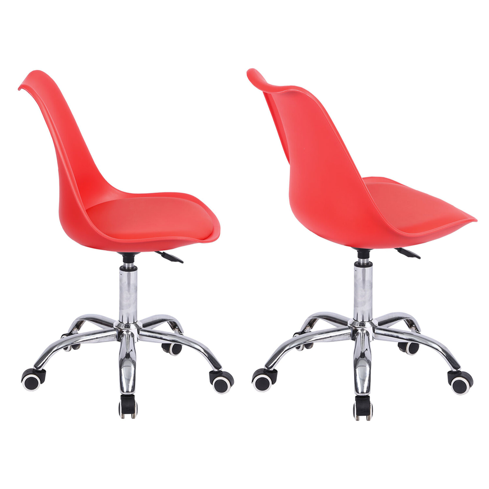 Chaise de bureau réglable en hauteur rouge ANNE