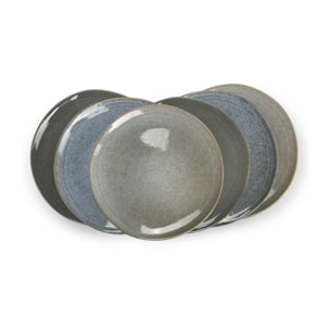 Lot de 6 grandes assiettes, ZAO