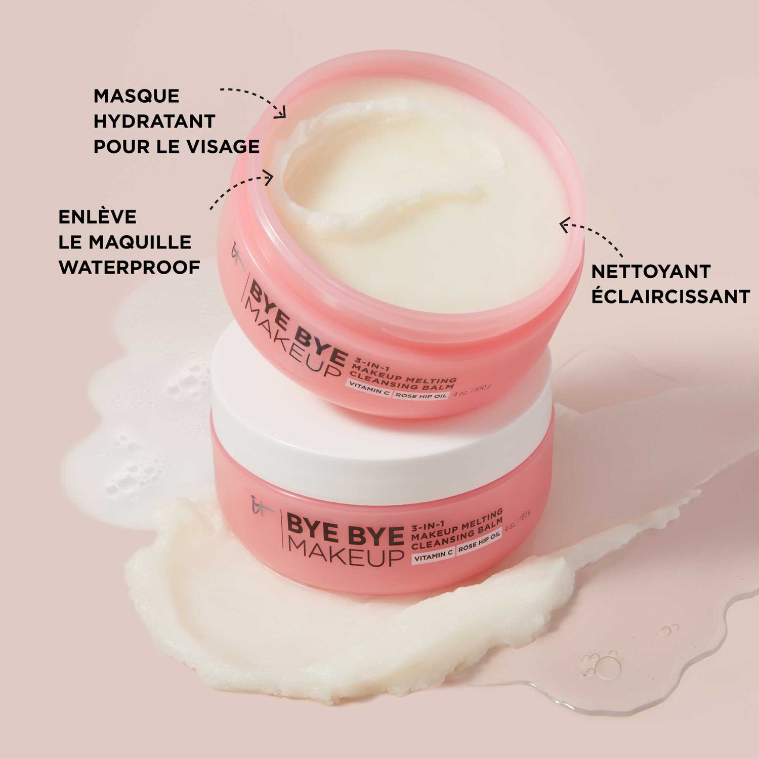 Bye Bye Makeup - Baume Démaquillant Fondant 3en1 100g