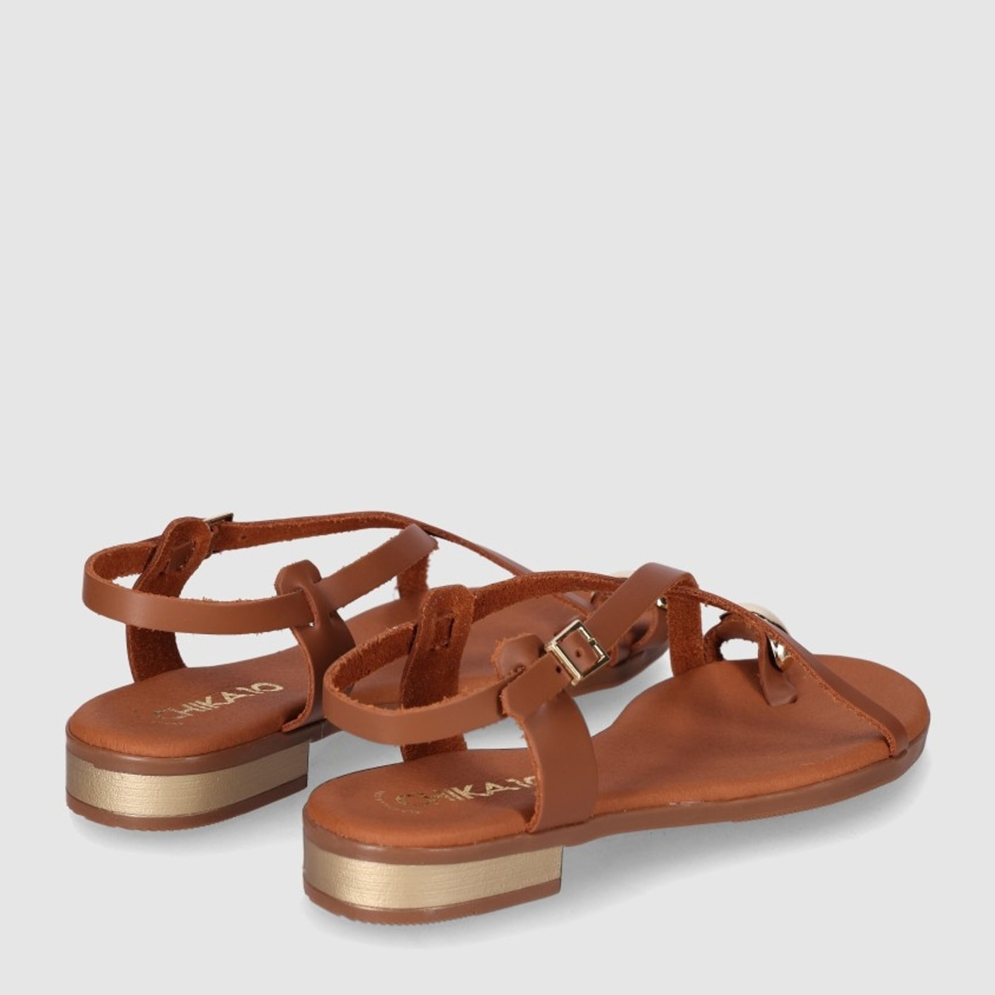 Sandalias de Piel - Cuero - Tacón: 2 cm