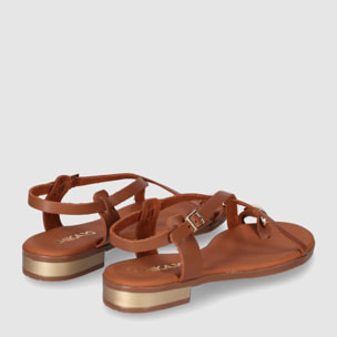 Sandalias de Piel - Cuero - Tacón: 2 cm