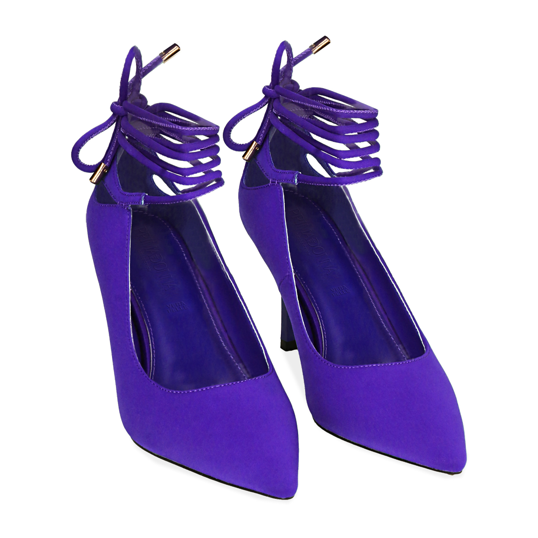 Décolleté viola in lycra, tacco 8,5 cm