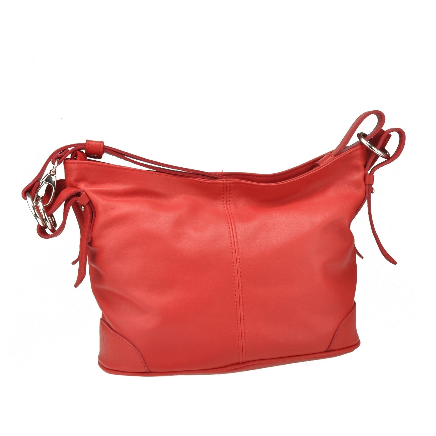 Borse Donna colore Rosso-in pelle Made in Italy 34x24x12cm