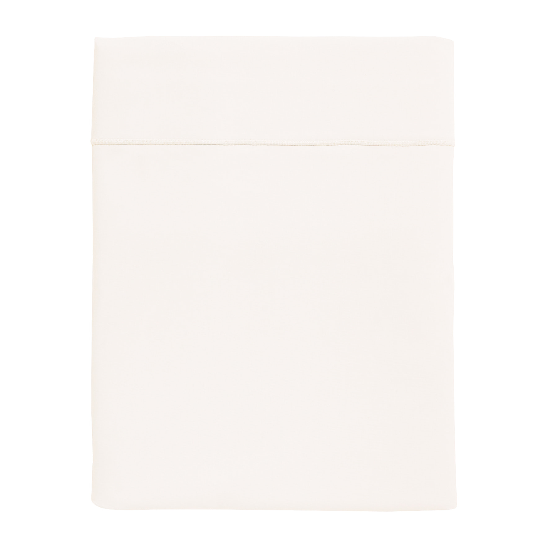 Drap plat uni en coton lavé, Made in France, SOFT LINE , Blanc