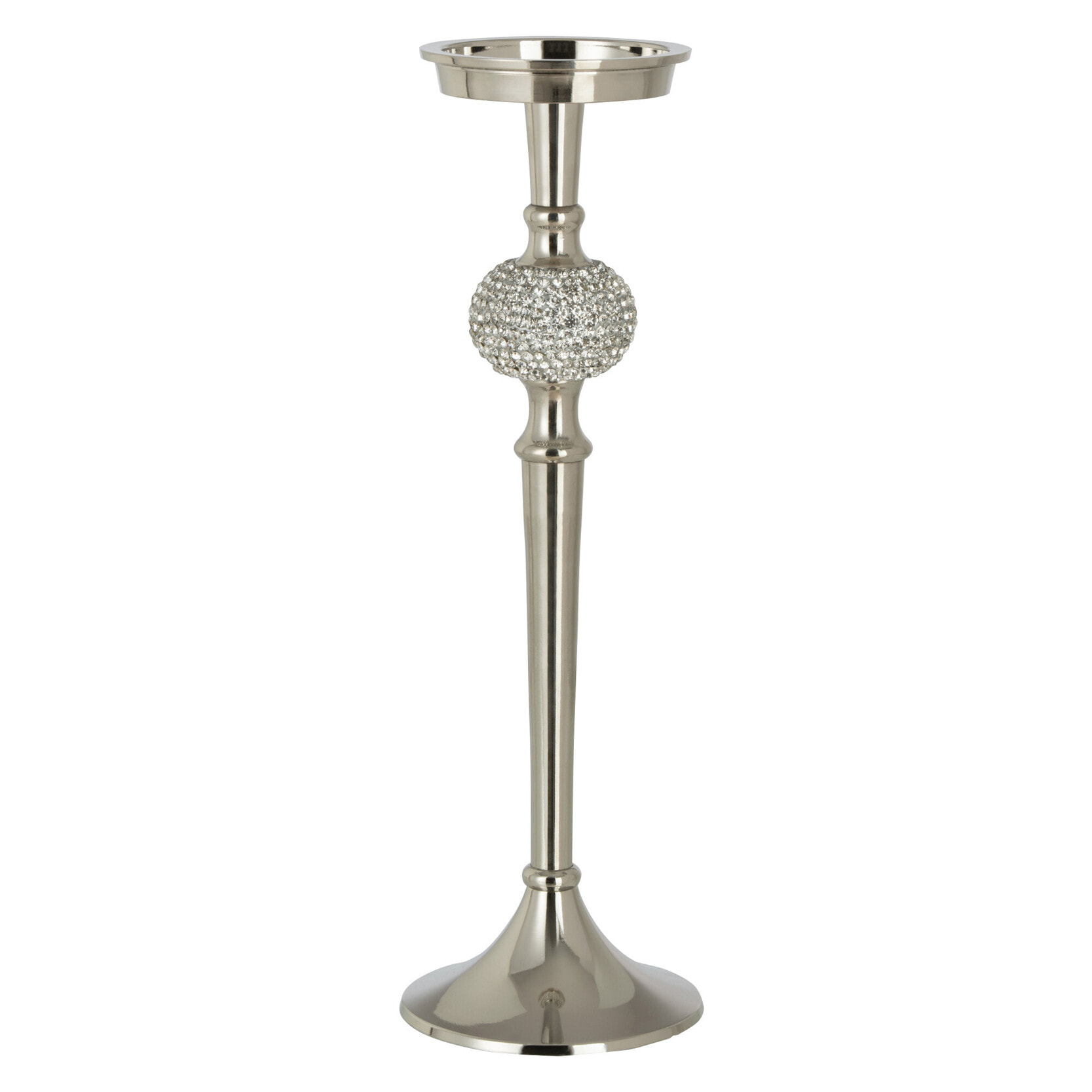 J-Line bougeoir Sur Pied Diamant - aluminium - argent - large
