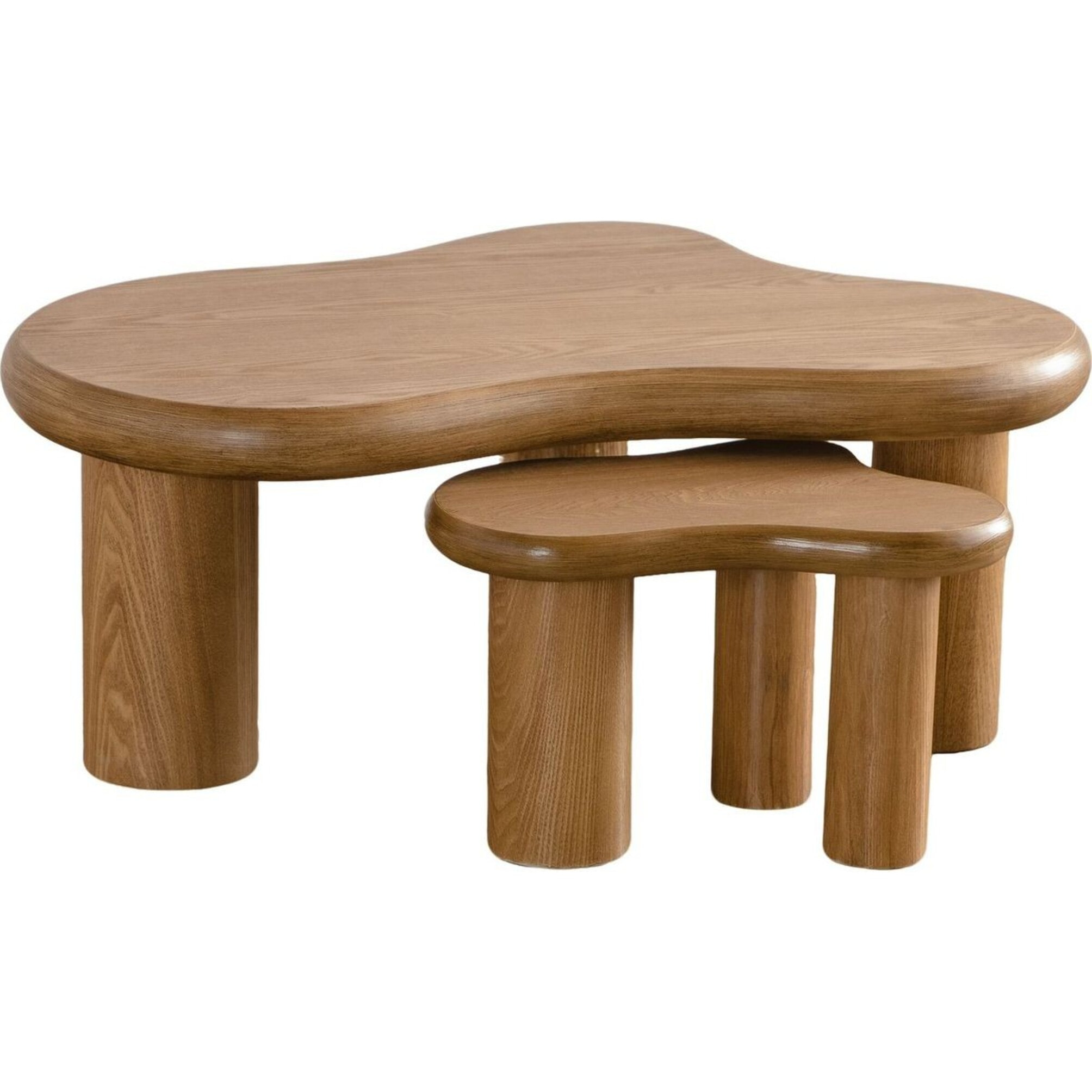 Lot de 2 tables basses organiques gigognes - WAVE