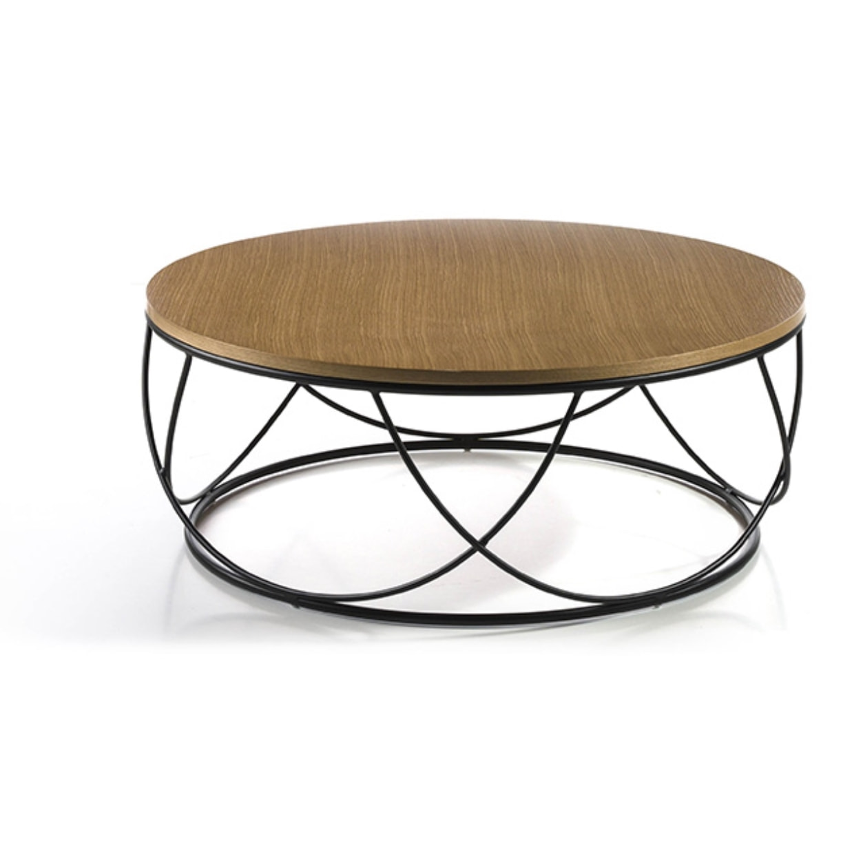 Mesa de centro – Roble y negro