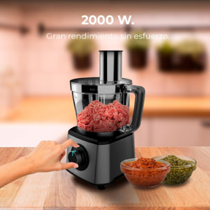 Cecotec Procesador de alimentos Paprika 1300 Full 2000W de Potencia Acero Inoxid