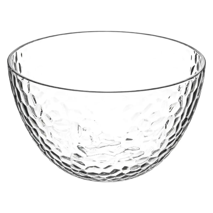 Saladier martelée D14cm "Estiva" transparent