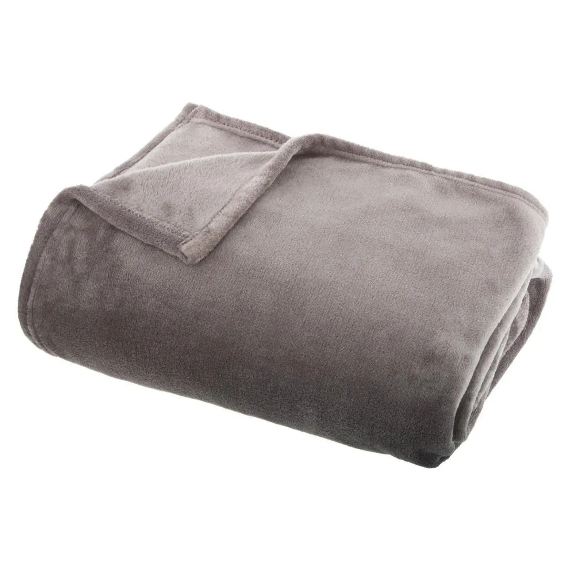 Plaid flanelle gris 125x150cm