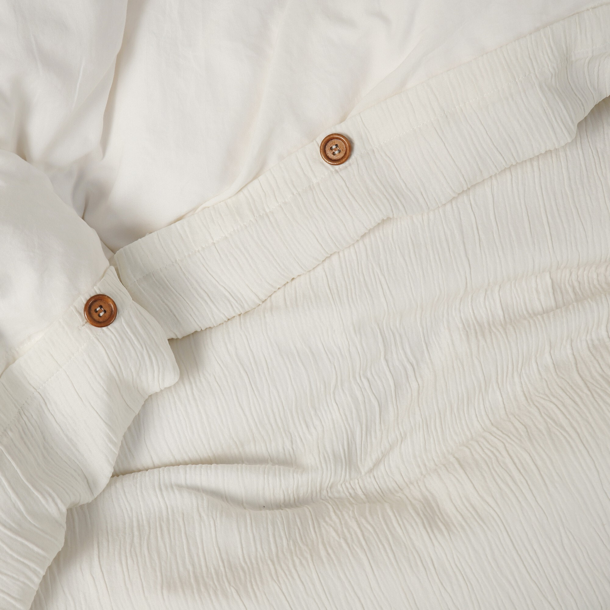 Parure housse de couette gaze de microfibre blanc