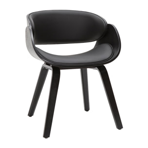 Chaise design noire BENT