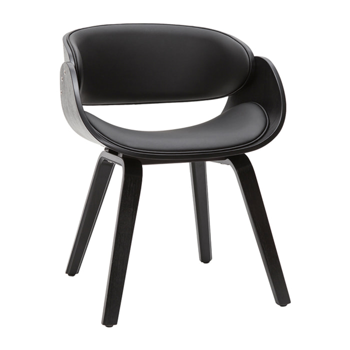 Chaise design noire BENT