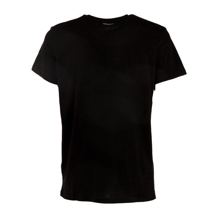 TRUSSARDI t-shirt uomo black,silver