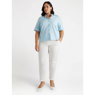 Fiorella Rubino - Pantaloni in cotone e lyocell stretch - Bianco