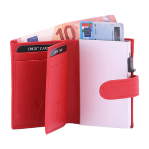 Portafoglio  da uomo In Vera pelle Made in Italy 7,5x10x2,5 cm