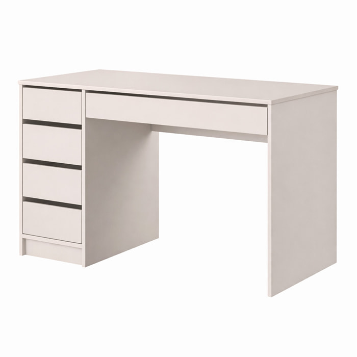 Scrivania moderna con 4 cassetti 1 cassettone centrale Scrittoio da Studio o Ufficio 120 x 75 x 55 cm Cashmere