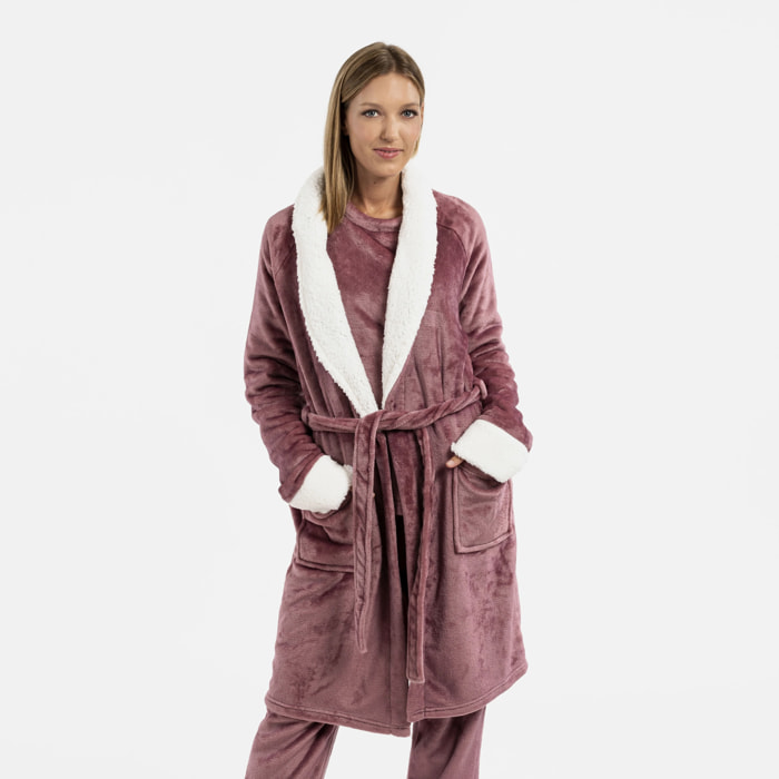 Bata terciopelo Sherpa