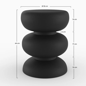 Table d'appoint ronde en métal noir D35 cm - Cléo