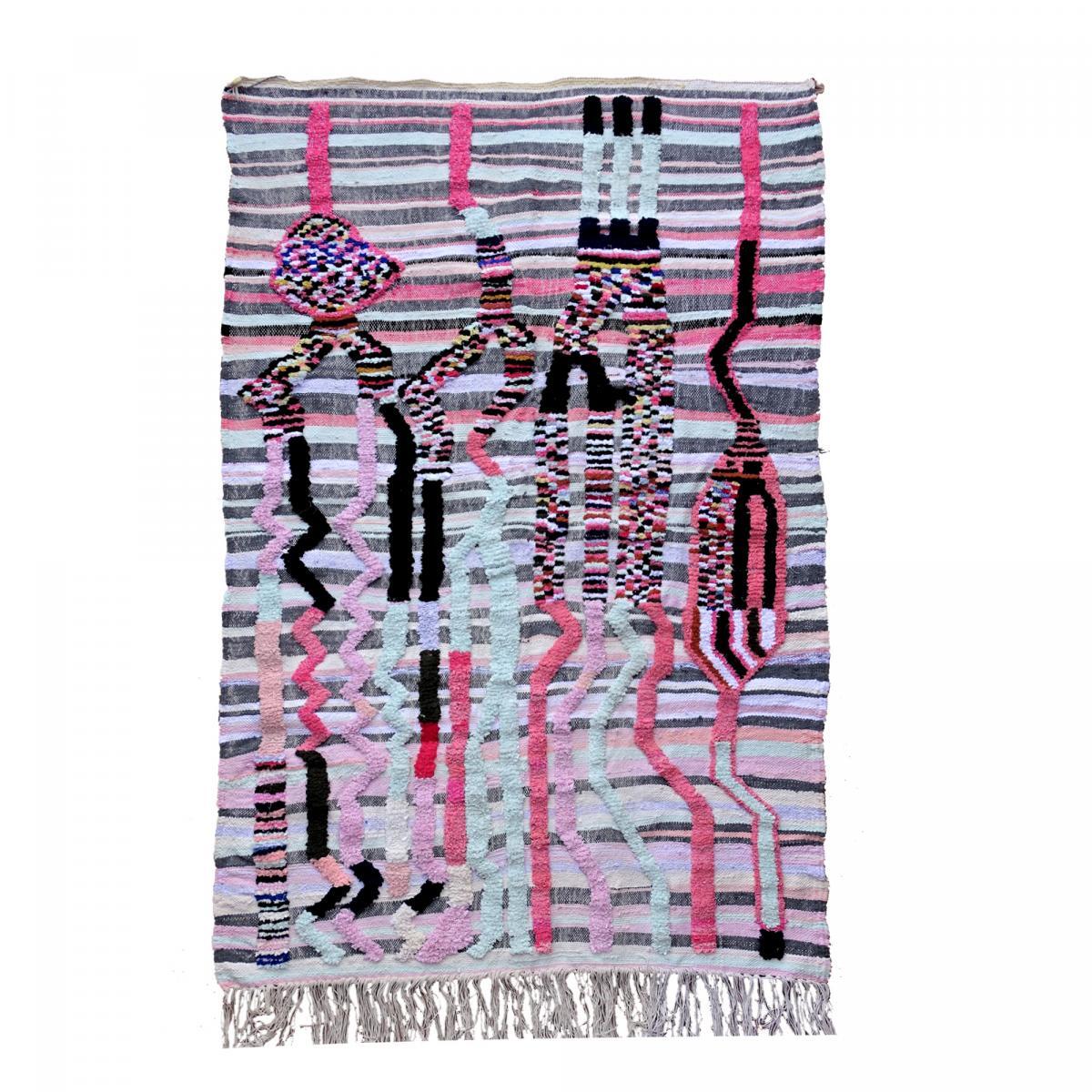 Authentique tapis berbère fait à la main en laine motif ethnic TOGO