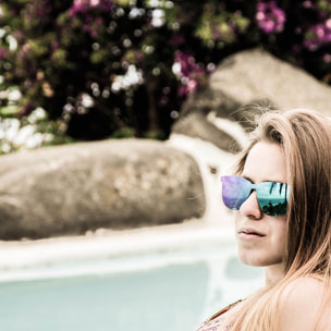 Gafas de sol PALO ALTO AMALFI - Marrón demi mate / Plana verde revo