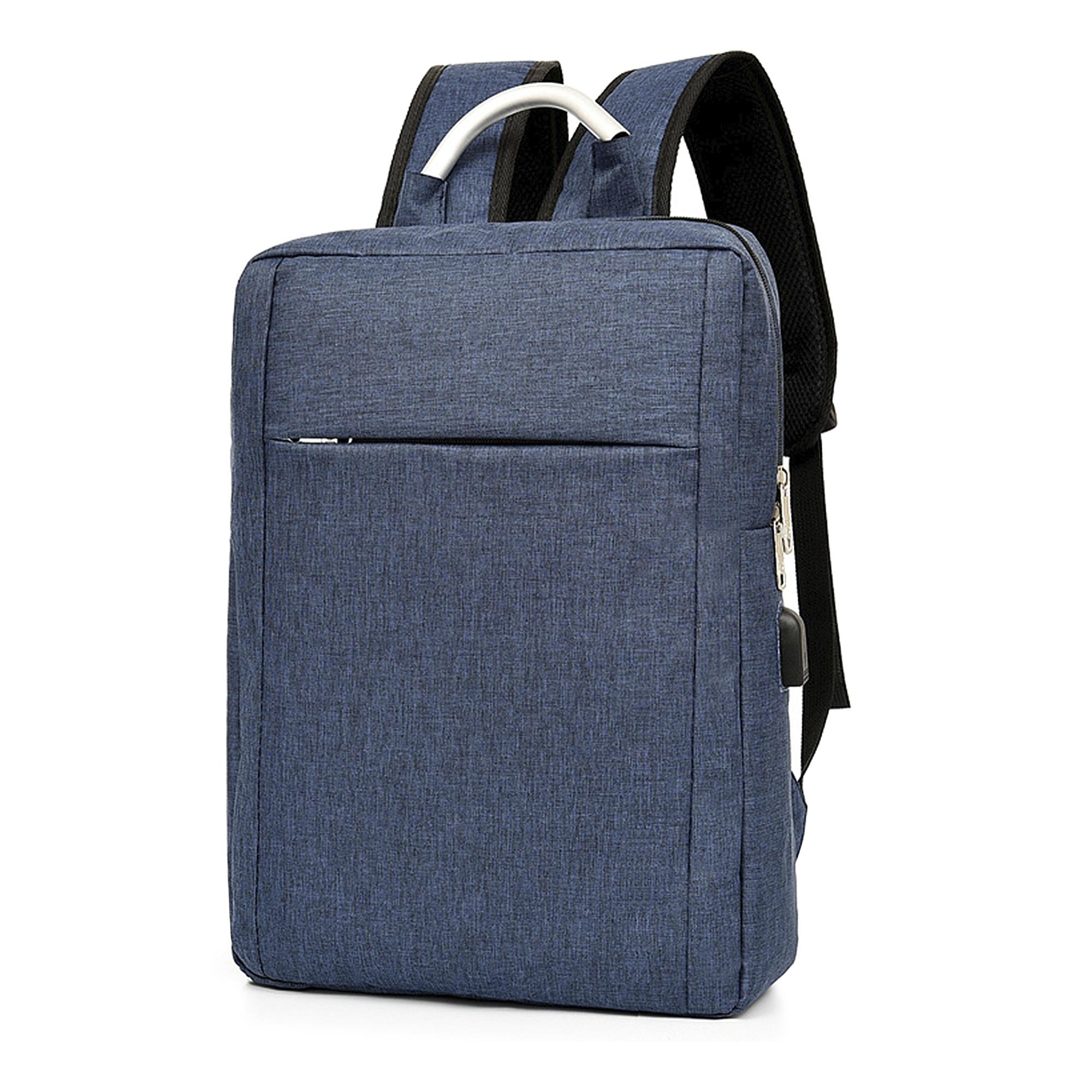 DAM Zaino per laptop con interfaccia di ricarica USB. 30x12x42cm. Colore blu