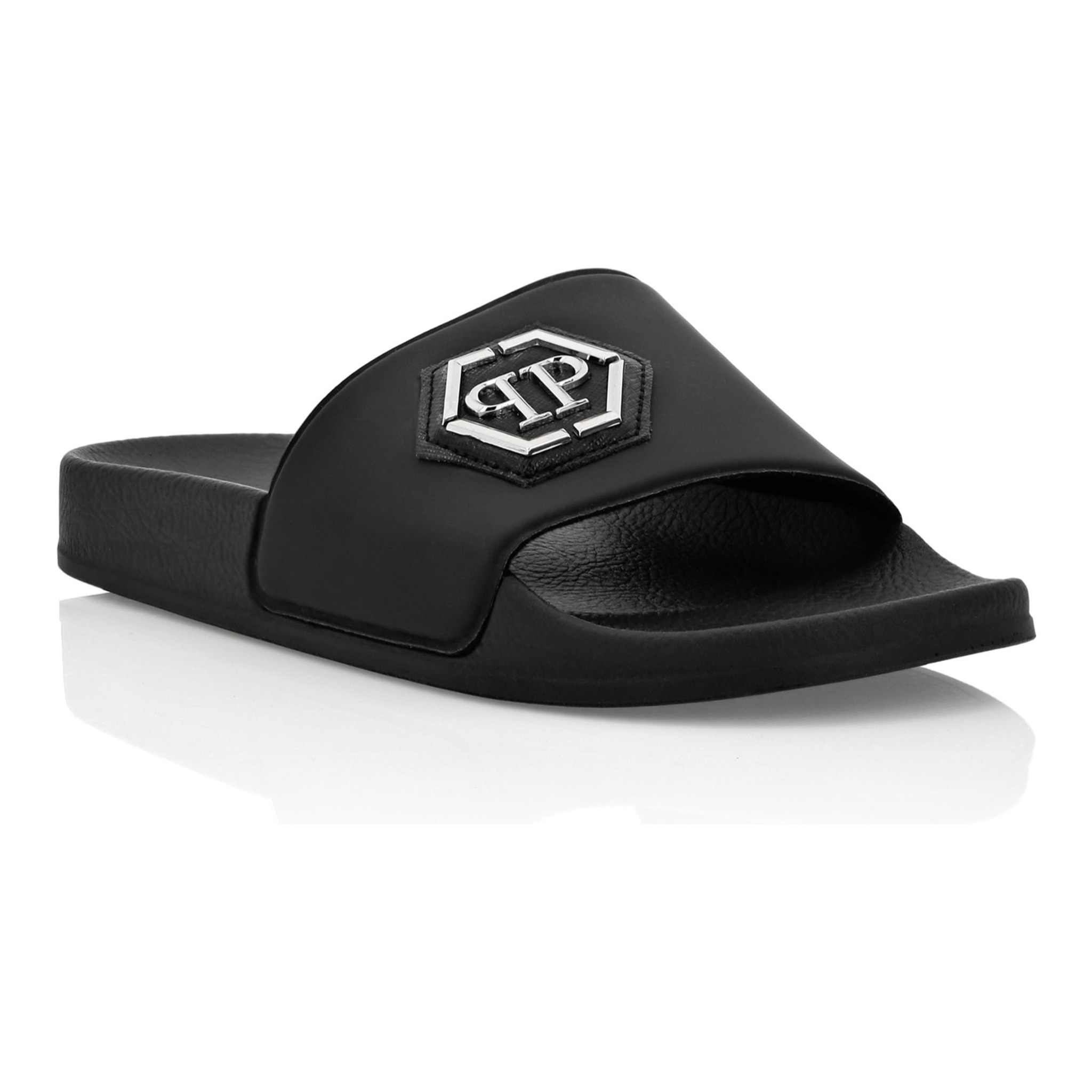 PHILIPP PLEIN Flat Gummy Sandals HEXAGON