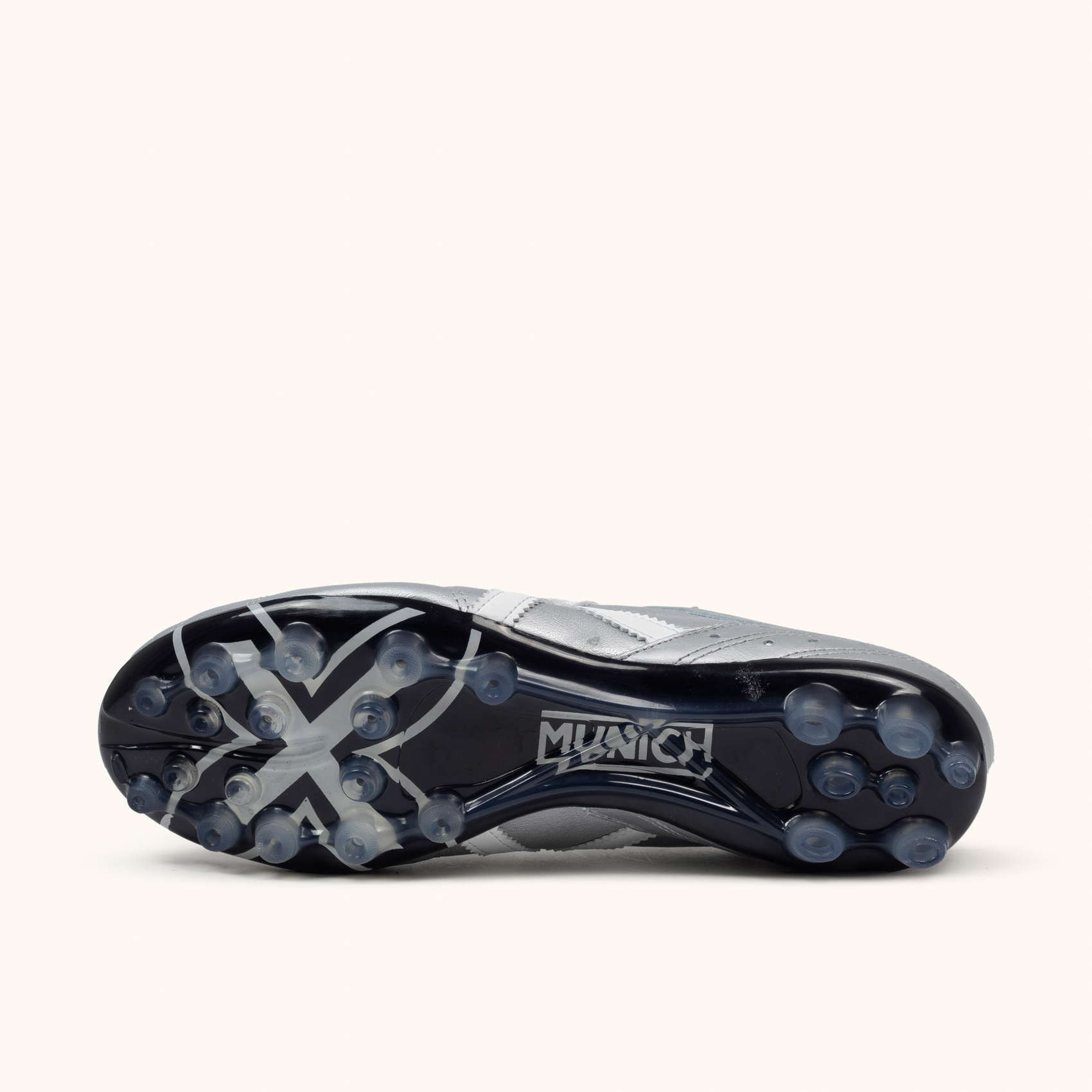 MUNICH ESTADIO AG-23 03 Zapatillas clásicas y planas de piel color plata