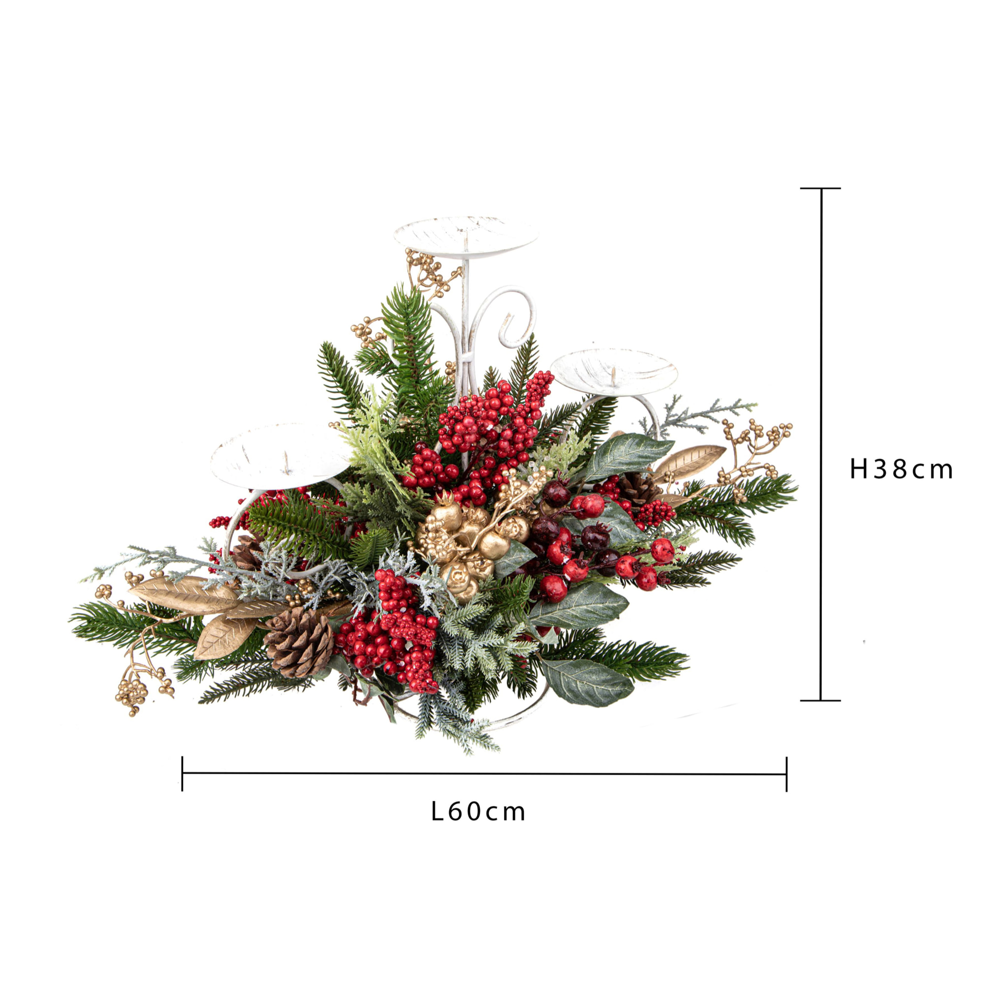 Portacandele - Pezzi 1 - 60xH38x35cm - Bianchi Dino SpA